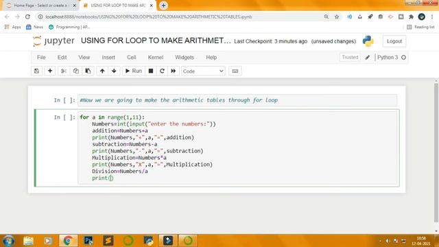 EASIEST WAY TO MAKE ARITHMETIC TABLES THROUGH FOR LOOP IN PYTHON смотреть онлайн