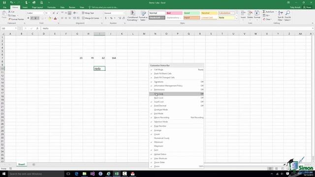 How to Use the Status Bar in Microsoft Excel 2016 смотреть онлайн