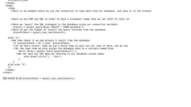 Why am i getting a bool returned instead of sql variable? смотреть онлайн