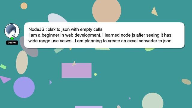 NodeJS : xlsx to json with empty cells смотреть онлайн