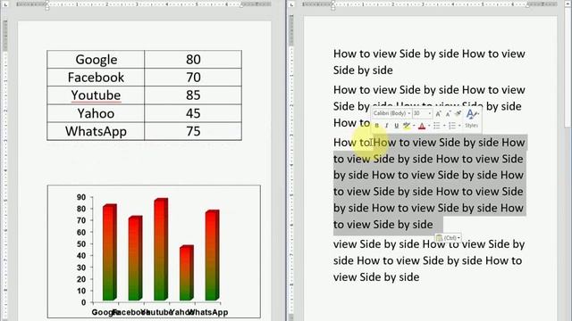 How to View and Edit Two Files Side by Side (Word, Excel, PowerPoint) смотреть онлайн