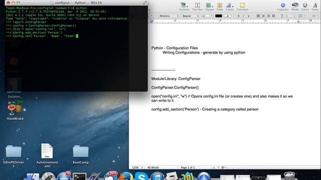 Python - Writting Configuration Files смотреть онлайн