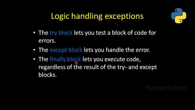 Errors and exceptions | Exception handling in Python Tamil смотреть онлайн