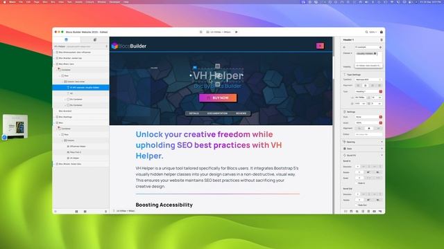 VH Helper for Blocs Website Builder for Mac (overview) смотреть онлайн