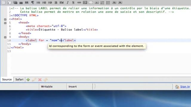 Apprendre Html - Balise label смотреть онлайн
