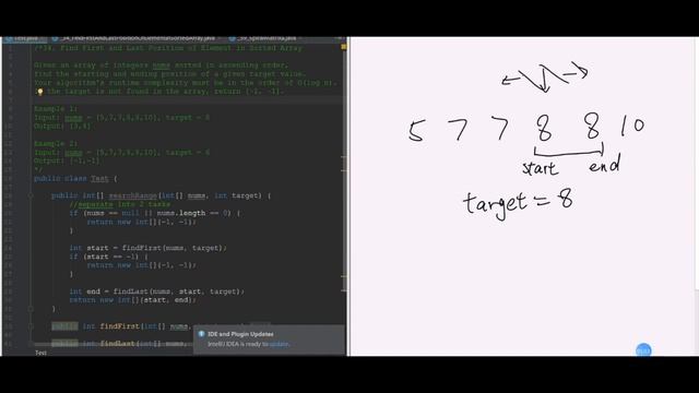 LeetCode 34 Find First and Last Element【Java/Python/C++】(1-600三种语言视频讲解加微信flageek996网址flageek996.co смотреть онлайн