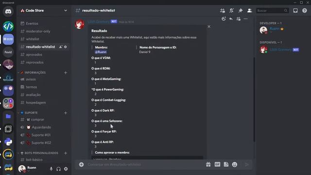 Sistema de Whitelist pelo Discord para servidores FiveM смотреть онлайн