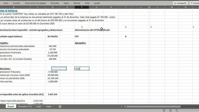Determinación Base Imponible Regimen pro pyme 14 D3 AT 2021 Ejercicio 1 смотреть онлайн