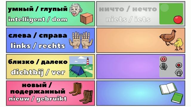 Урок 25. Противоположности | Нидерландский (Голландский) язык с нуля.