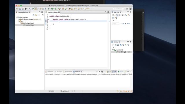 First Java Program in Eclipse - Java Tutorial for Absolute Beginners #5 смотреть онлайн