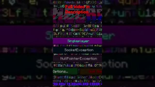 Minecraft ERROR 422 DOWNLOAD...? #short #error422 смотреть онлайн