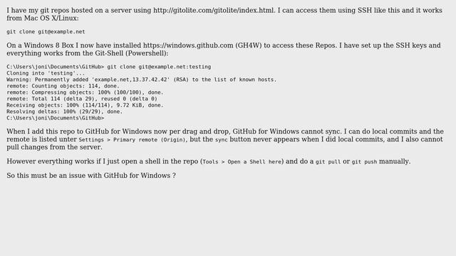 GitHub for Windows can not sync to repo while command line tools can смотреть онлайн