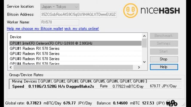 NiceHash Miner Legacy V1.9.0.1 RX570 4GB 8 Cards смотреть онлайн