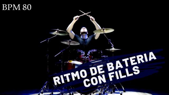 (FREE) Ritmo de batería bpm 80 - con fills - GRATIS смотреть онлайн