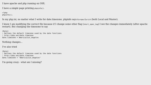 DevOps & SysAdmins: php.ini does not update date.timezone смотреть онлайн