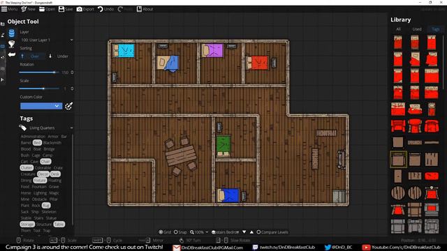 Dungeondraft Timelapse - The Sleepy Owl Inn