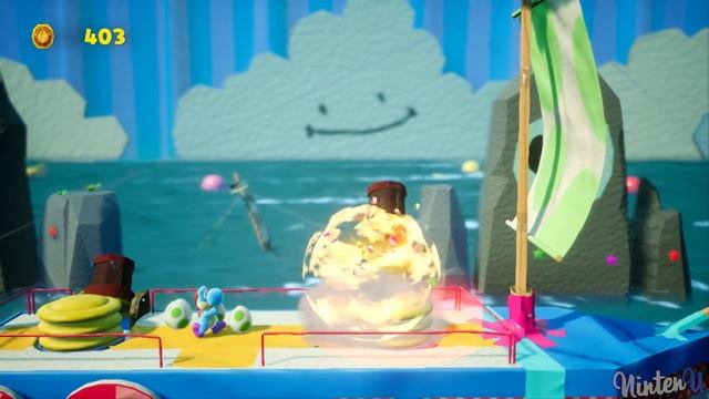 Yoshi's Crafted World - 100% Walkthrough - Bombs Away on Pirate Island - Front & Flip Side смотреть онлайн