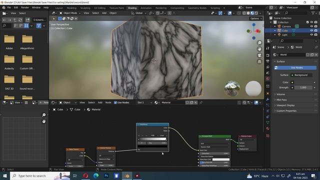 How to make a Quick Procedural Marble Material in Blender 3.4 | Blender Tutorial | procedural shade смотреть онлайн