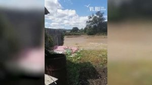VL.ru - В Кавалерово паводок подбирается к жилым домам