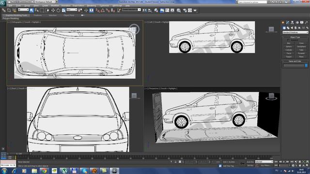 Создание автомобиля в 3Ds Max смотреть онлайн