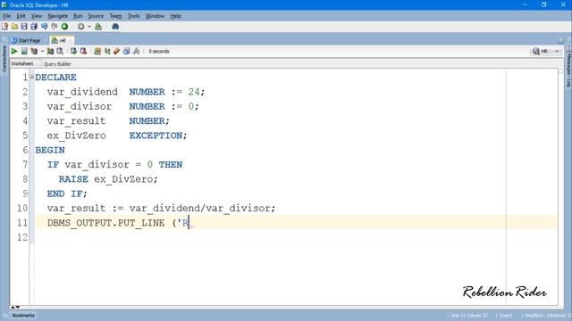 PL/SQL tutorial 47: How to declare user-define exception using a EXCEPTION variable смотреть онлайн