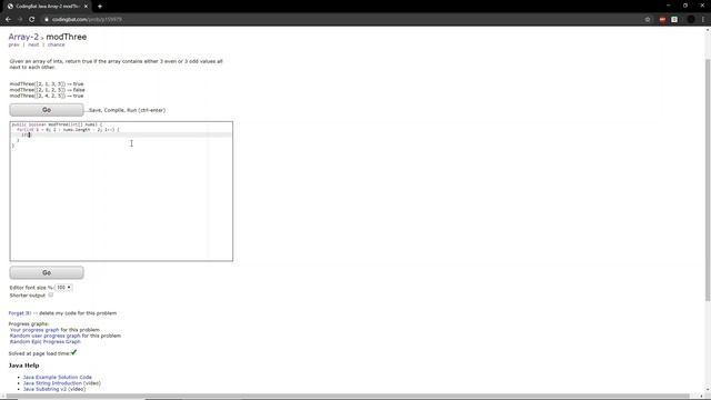 Array-2 (modThree) Java Tutorial || codingbat.com смотреть онлайн