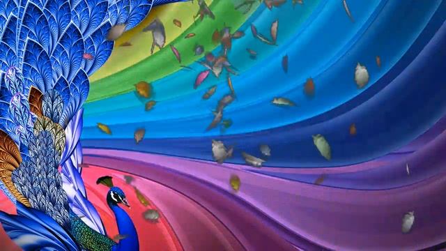 Футаж ? Голубой павлин смотреть онлайн