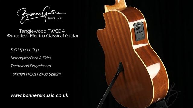 Tanglewood TWCE 4 Winterleaf Electro Classical Guitar | Bonners Guitar Store смотреть онлайн