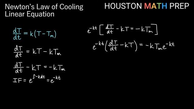 Newton's Law of Cooling (First-Order Linear Differential Equation) смотреть онлайн