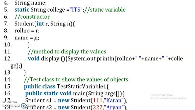 JAVA | Static members | module 2 смотреть онлайн