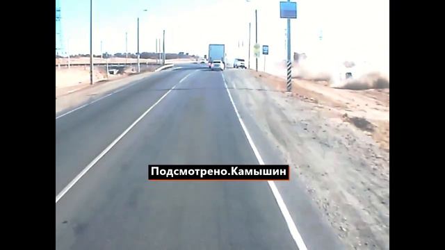 Камышин. Погоня ДПС . Калина вылетела с трассы. смотреть онлайн