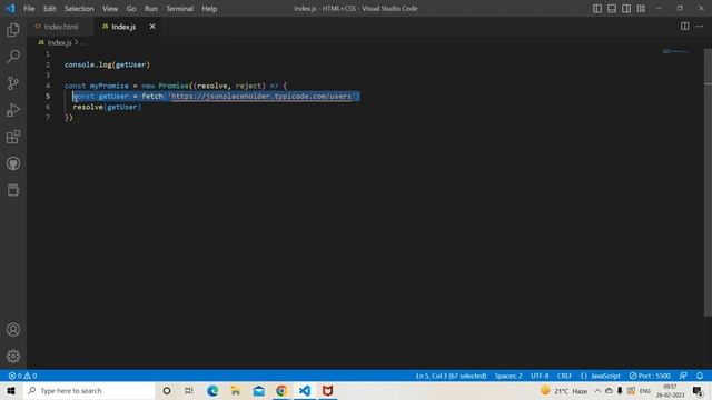 Promises/ Async await Part 1 -- Using fetch() fake UserData смотреть онлайн