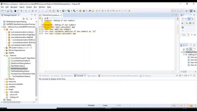 Cucumber BDD Framework - Create Feature File, Step Definition & Test Runner Class смотреть онлайн