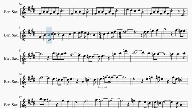 Baritone Sax Sheet Music: How to play I Have Nothing by Whitney Houston смотреть онлайн