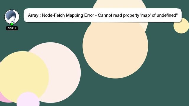 Array : Node-Fetch Mapping Error - Cannot read property 'map' of undefined" смотреть онлайн