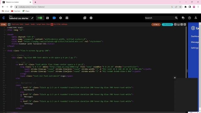 How to create a Sidebar using Tailwind CSS. смотреть онлайн