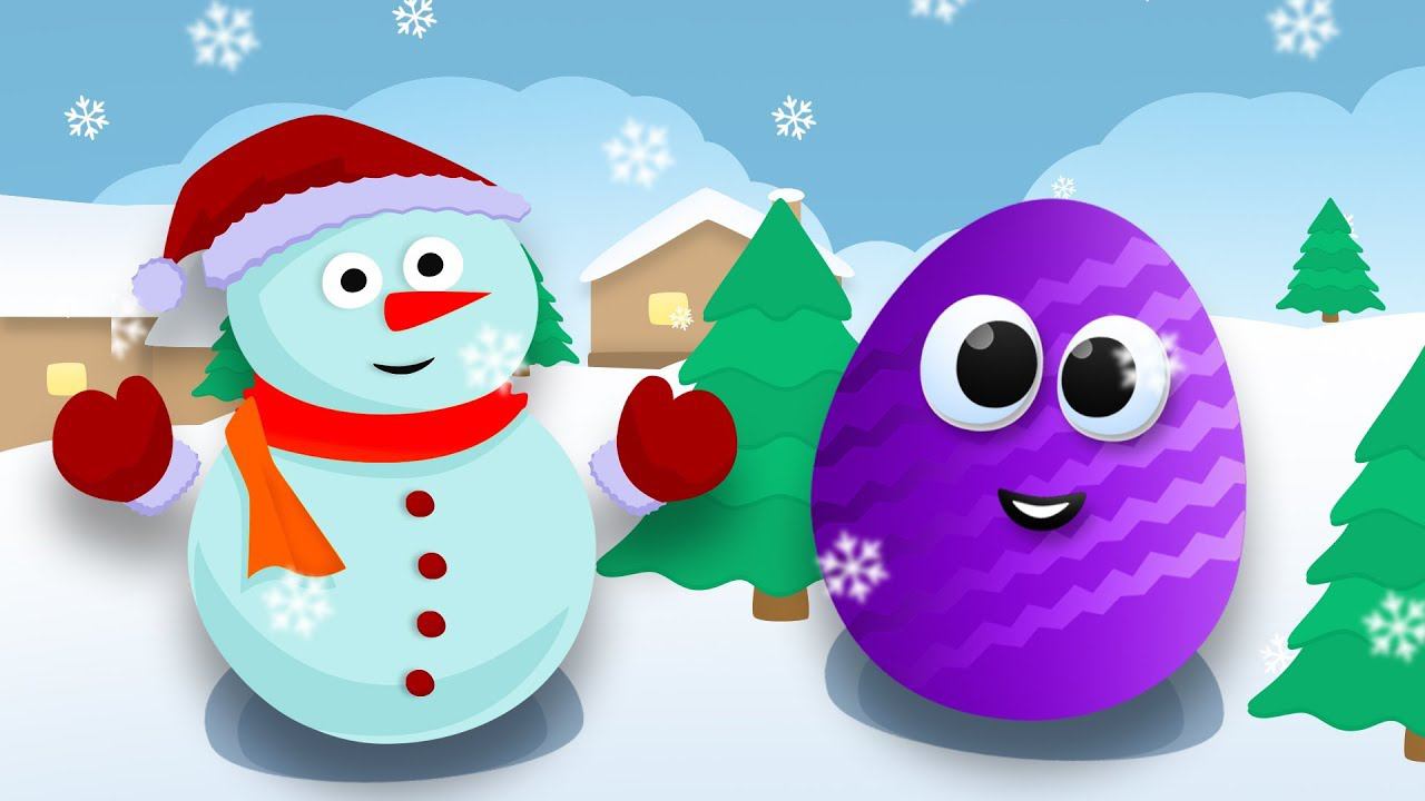 Новогоднее видео с СЮРПРИЗАМИ. Снеговик Дарит целый мешок с Шоколадными Яйцами Сюрприз смотреть онлайн