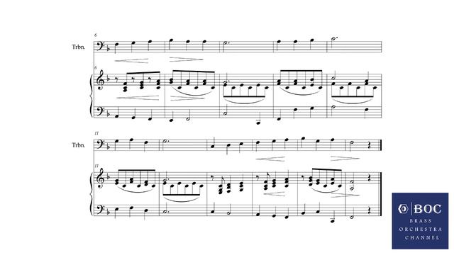 Ж. Люллі Пісенька для тромбона з фортепіано, Trombone Solo play along смотреть онлайн