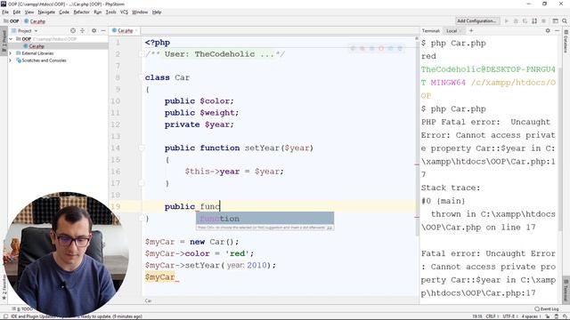 Creating classes, properties, methods - OOP in PHP | Part 1 смотреть онлайн