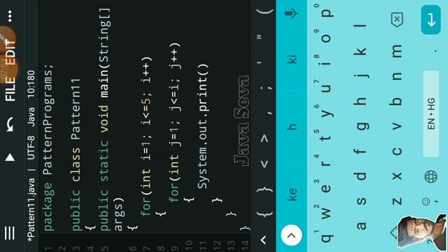 Number Pattern-11 In JAVA | Pattern Programs In Java | Java Pattern Programs | Learn Java In Mobile смотреть онлайн