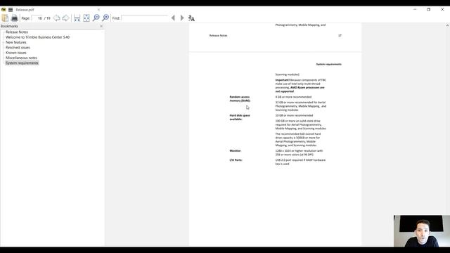 Trimble Business Center v5.4 - computer requirements смотреть онлайн