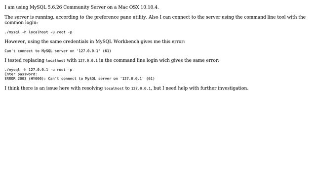 Databases: Cannot connect to MySQL sever with MySQL Workbench смотреть онлайн