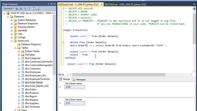 Delete и Truncate смотреть онлайн