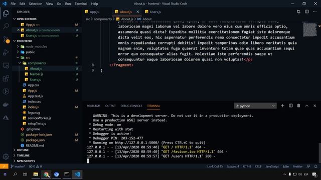 Python Flask, React Hooks & MongoDB CRUD смотреть онлайн