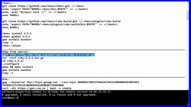 How To install Ruby From source Or RvM Or rbenv On Ubuntu 18.04 смотреть онлайн
