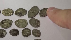 Русские монеты 1420-1717 года Чешуйки Копейки Деньги от Василия I до Петра I