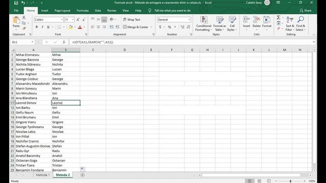 Extragerea de cuvinte sau caractere dintr-o celula Excel смотреть онлайн