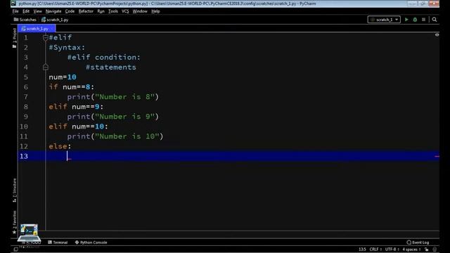 Python Tutorial for Beginners Part 9 - If, else, nested if else and elif statements in Python смотреть онлайн