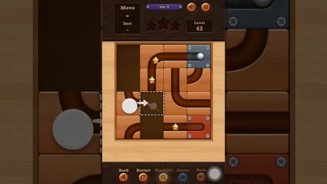 Roll the Ball slide puzzle Star B Pack Level 43 Solution смотреть онлайн