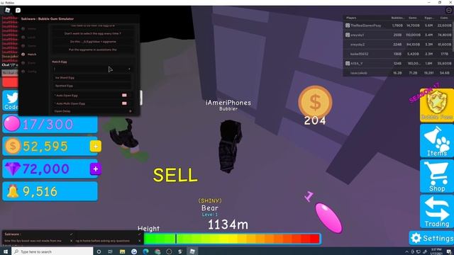 ROBLOX BUBBLE GUM SIMULATOR SCRIPT ! BEAT THE GAME QUICKLY ! GET THE BEST PETS AND ITEMS смотреть онлайн